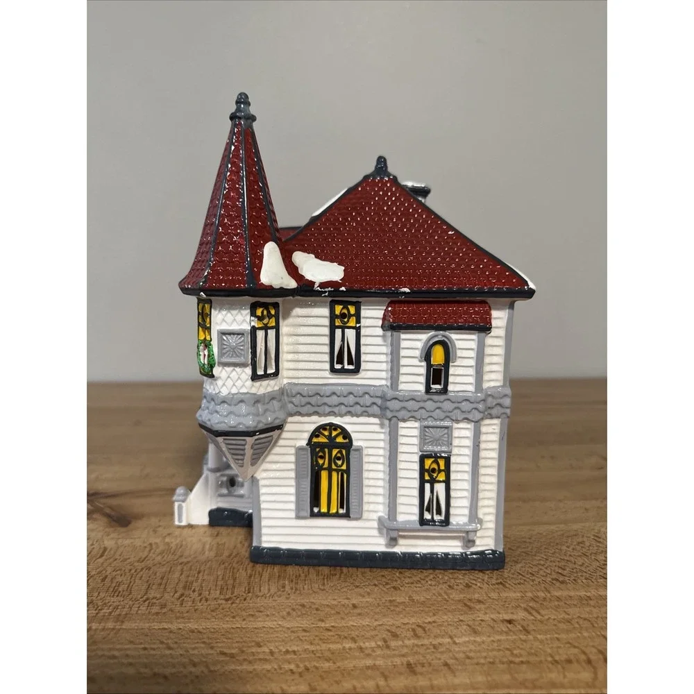 Dept 56 Snow Village Queen Anne Victorian House #5157-8 American Architecture - Picture 4 of 6